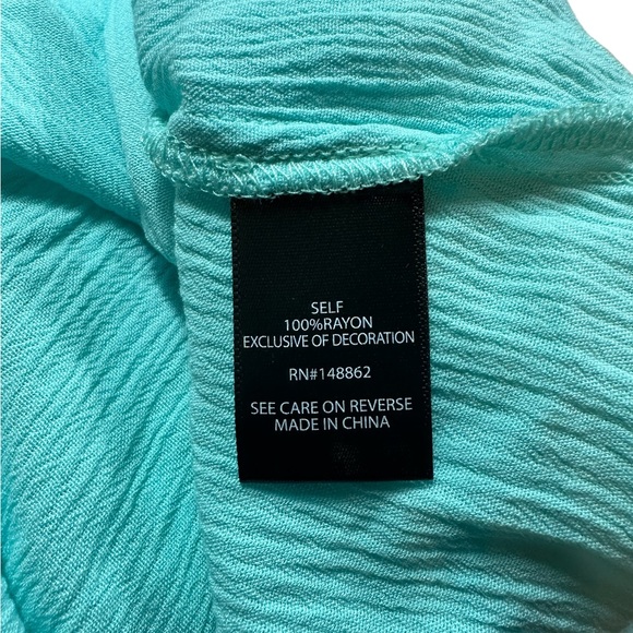 TORRID: Embroidered Blouse - Crinkle Gauze Light Blue -Size 2 / 2X - Picture 13 of 14